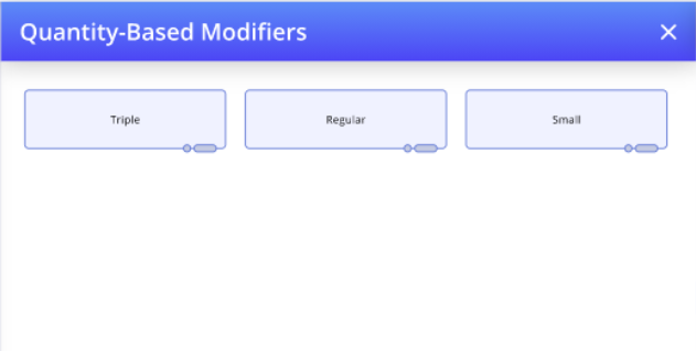 Modifier Screen Below Zero Quantity Based Modifiers