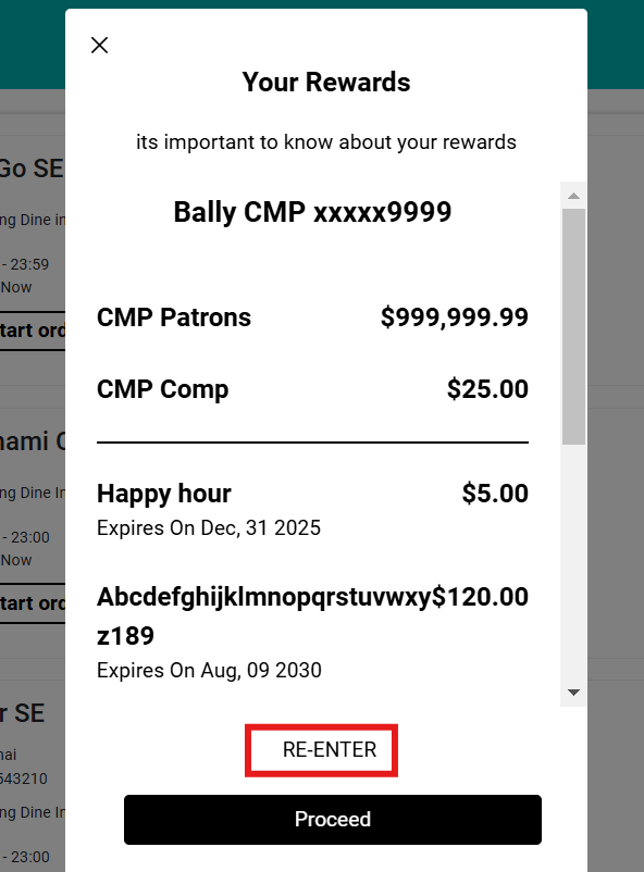 Display Available Balance after Membership Inquiry